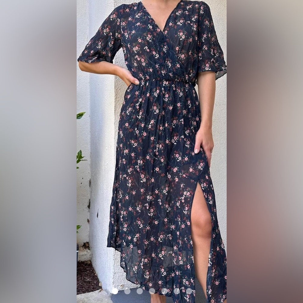 Zara women’s floral wrap dress